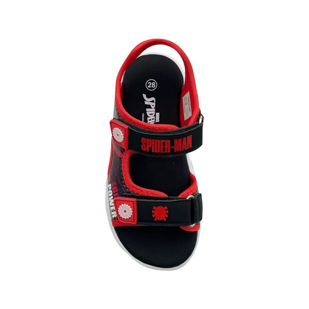 Sandalias Niño Playera Spiderman Rojo Luces2
