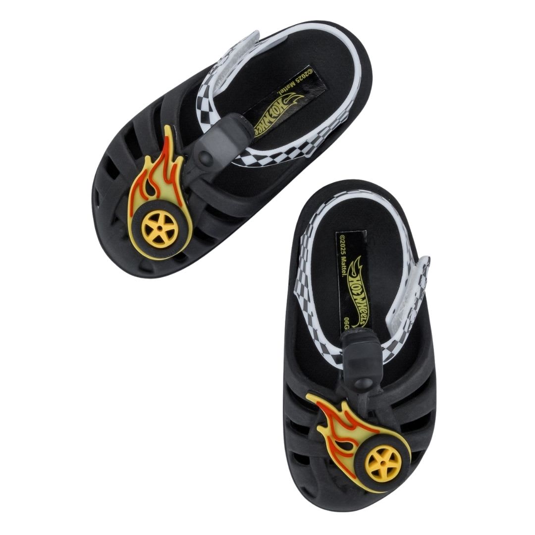 Sandalias Bebe Canasta Hot Wheels Negro3