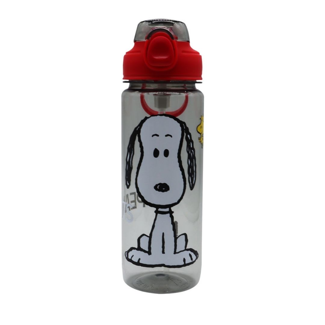 Tomatodo Escolar Botella Con Cañita Snoopy Gris 750 ML 0