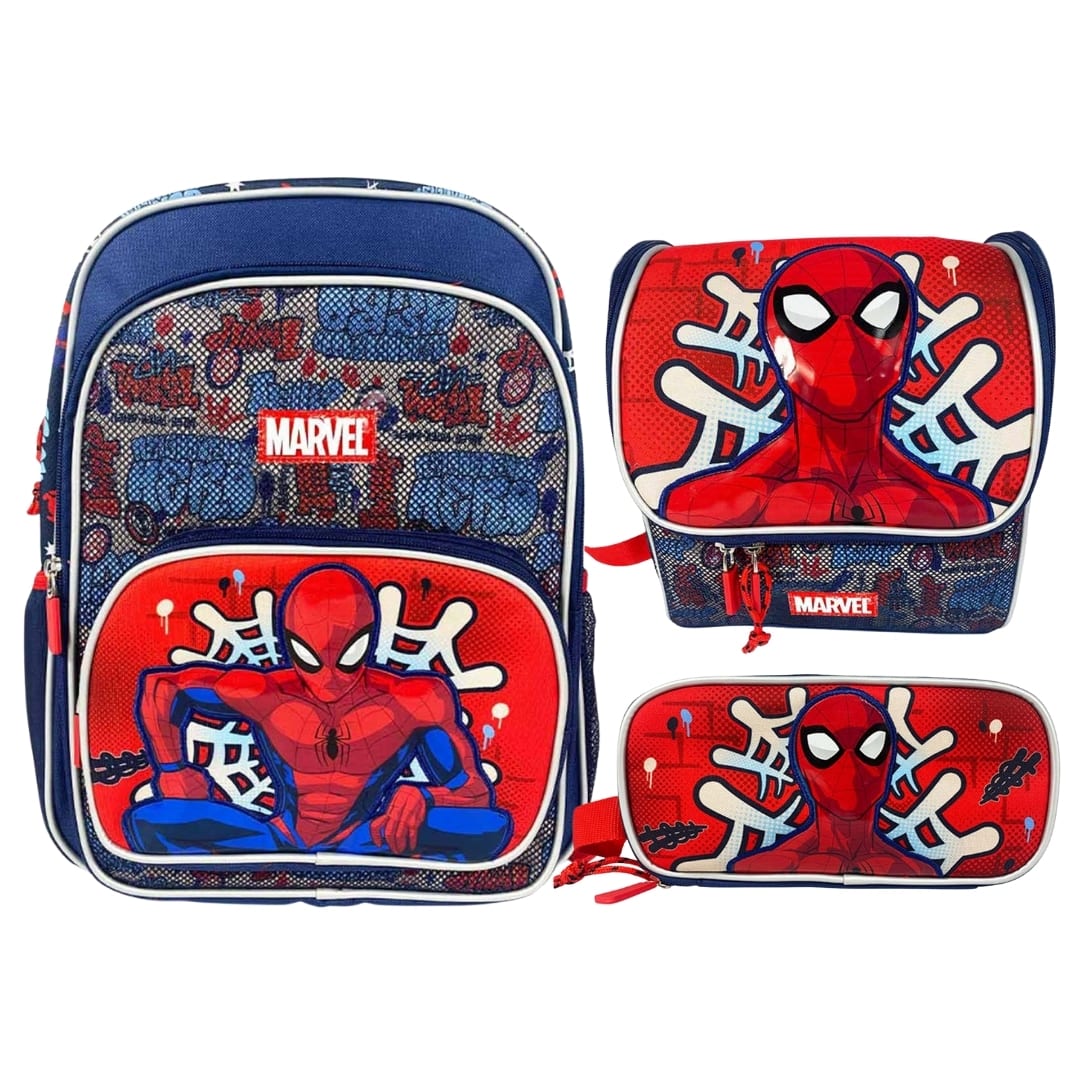 Pack Escolar Mochila Spiderman Comics Oficio 0
