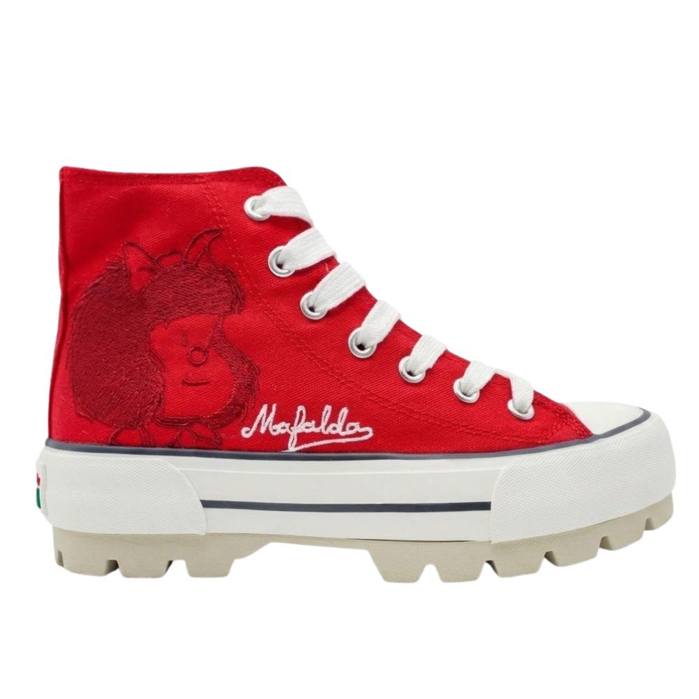 Zapatillas Botin Mujer Mafalda Rojo 0