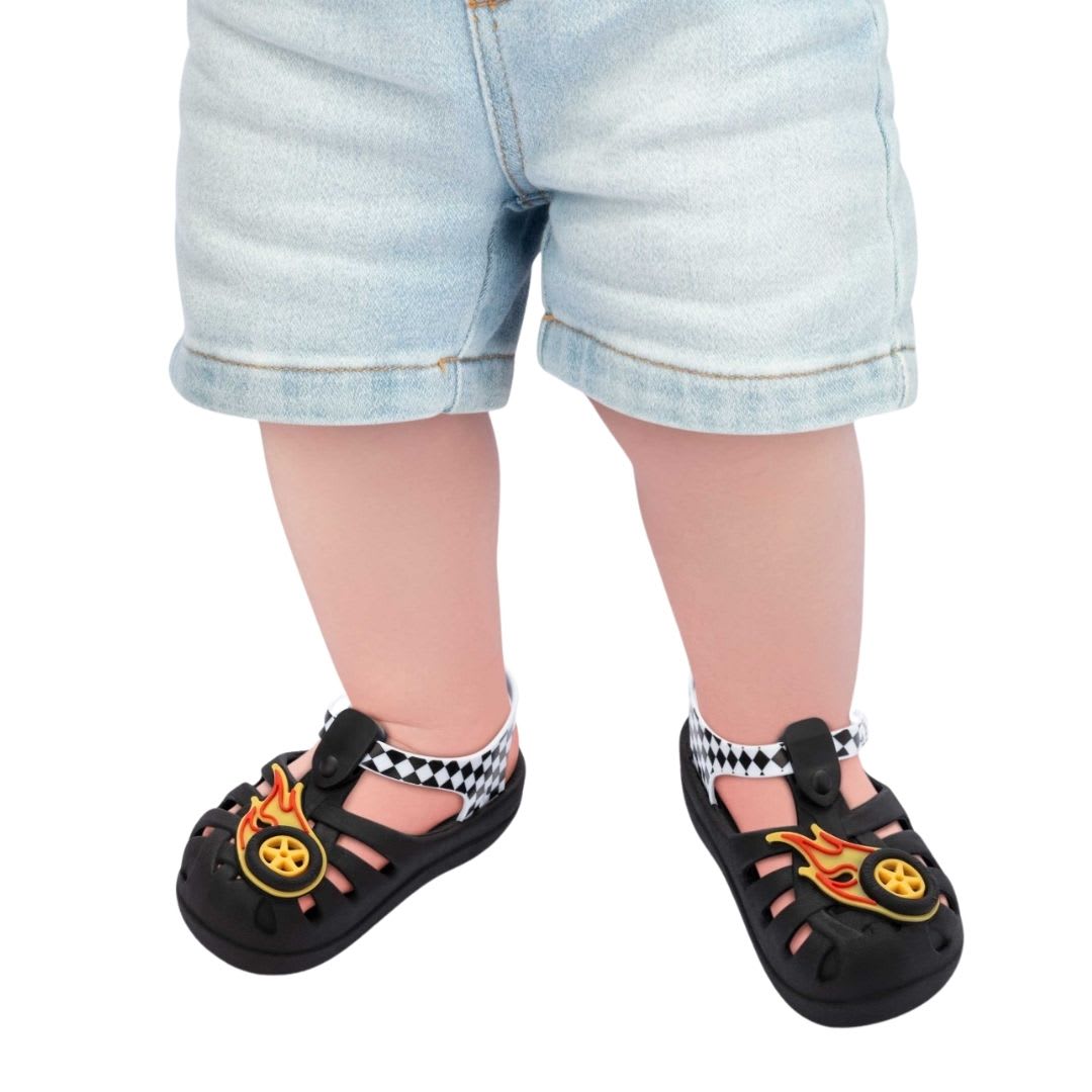 Sandalias Bebe Canasta Hot Wheels Negro6
