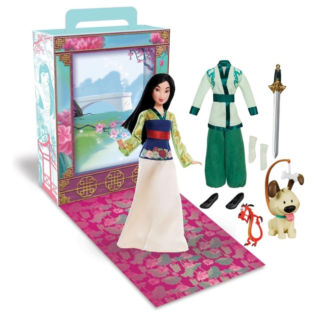Muñeca Disney Store Mulan con ropa y accesorios 0