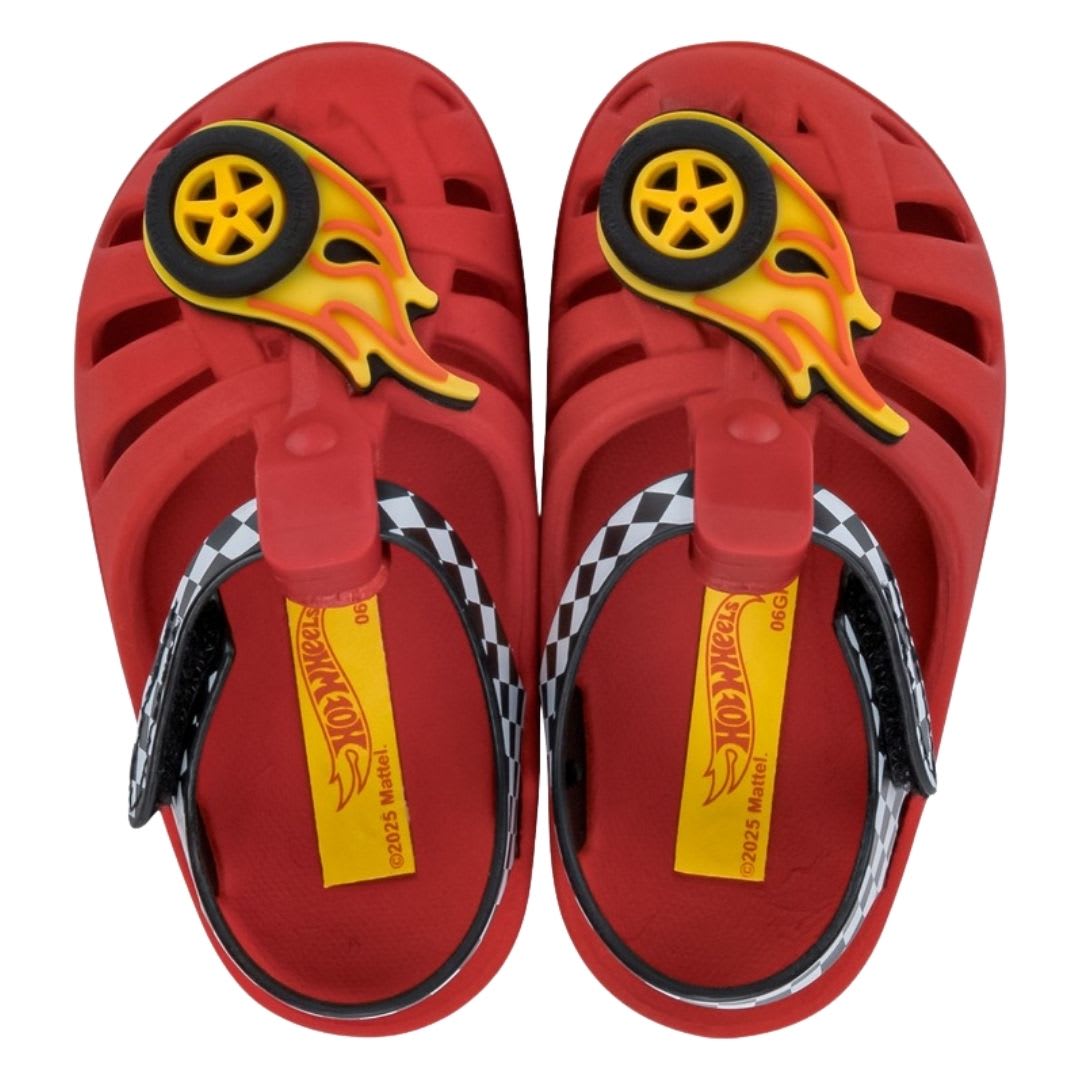 Sandalias Bebe Canasta Hot Wheels Rojo2