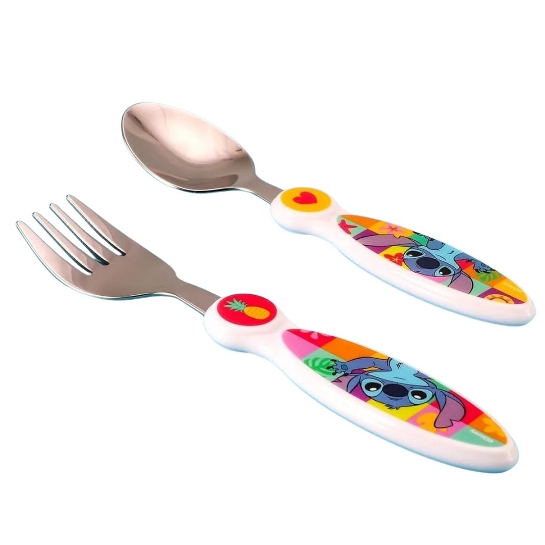 Set de Cubiertos Escolar Stitch Angel2