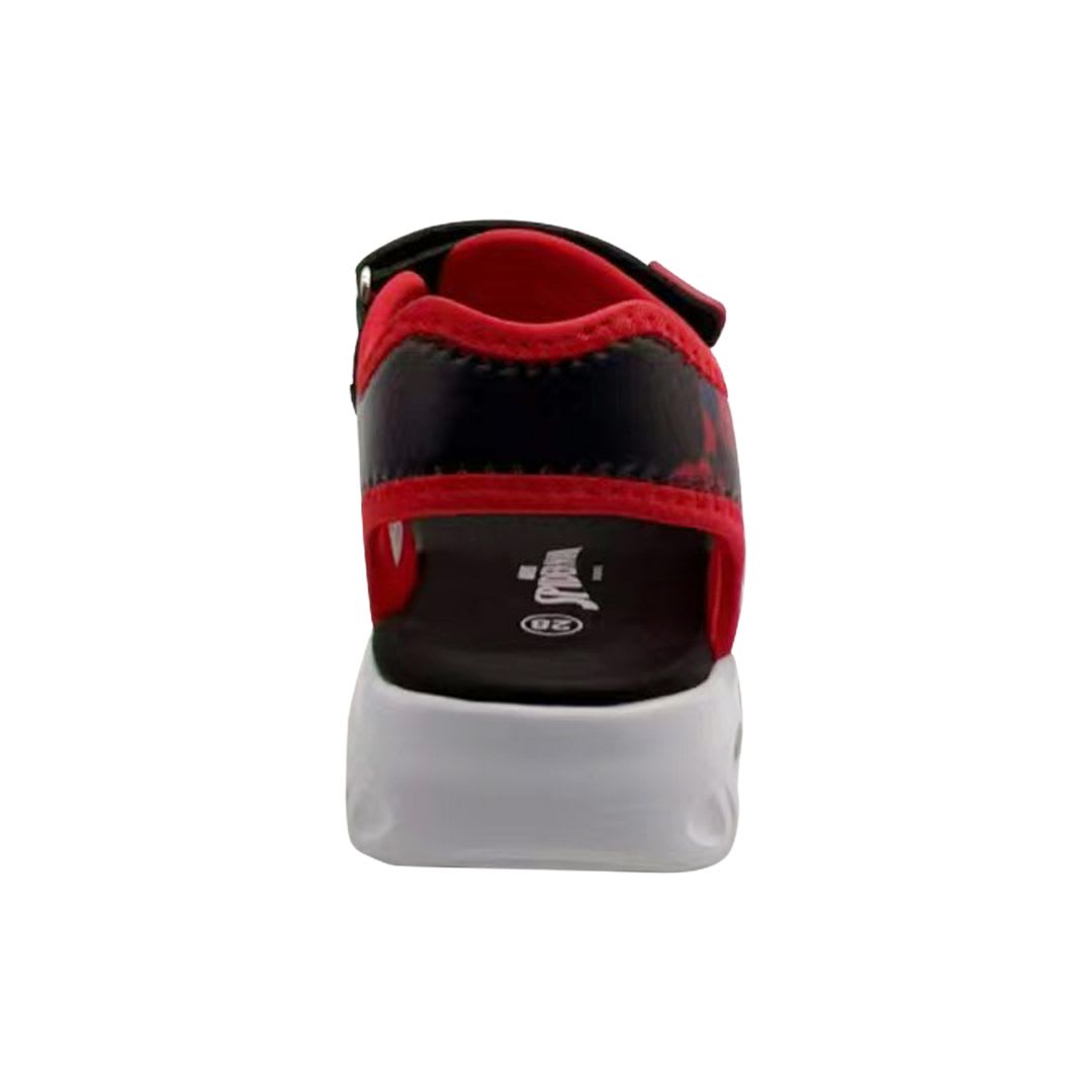 Sandalias Niño Playera Spiderman Rojo Luces3