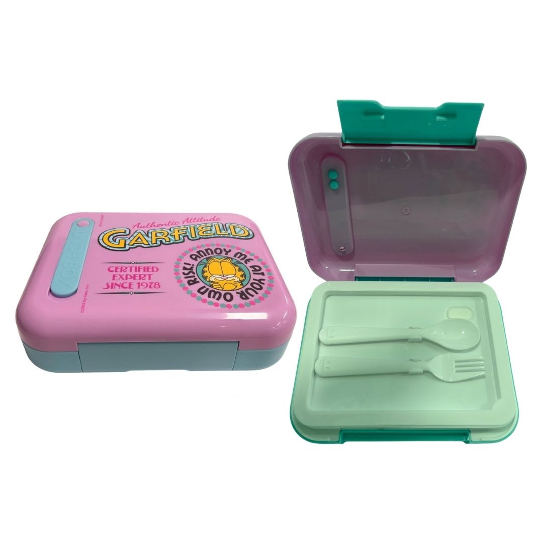 Taper Escolar Garfield Bento con cubiertos 870 ml 0