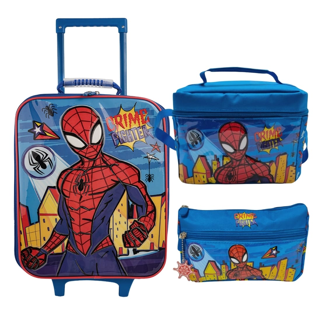 Pack Escolar Maleta Spiderman Eco Celeste Oficio 0