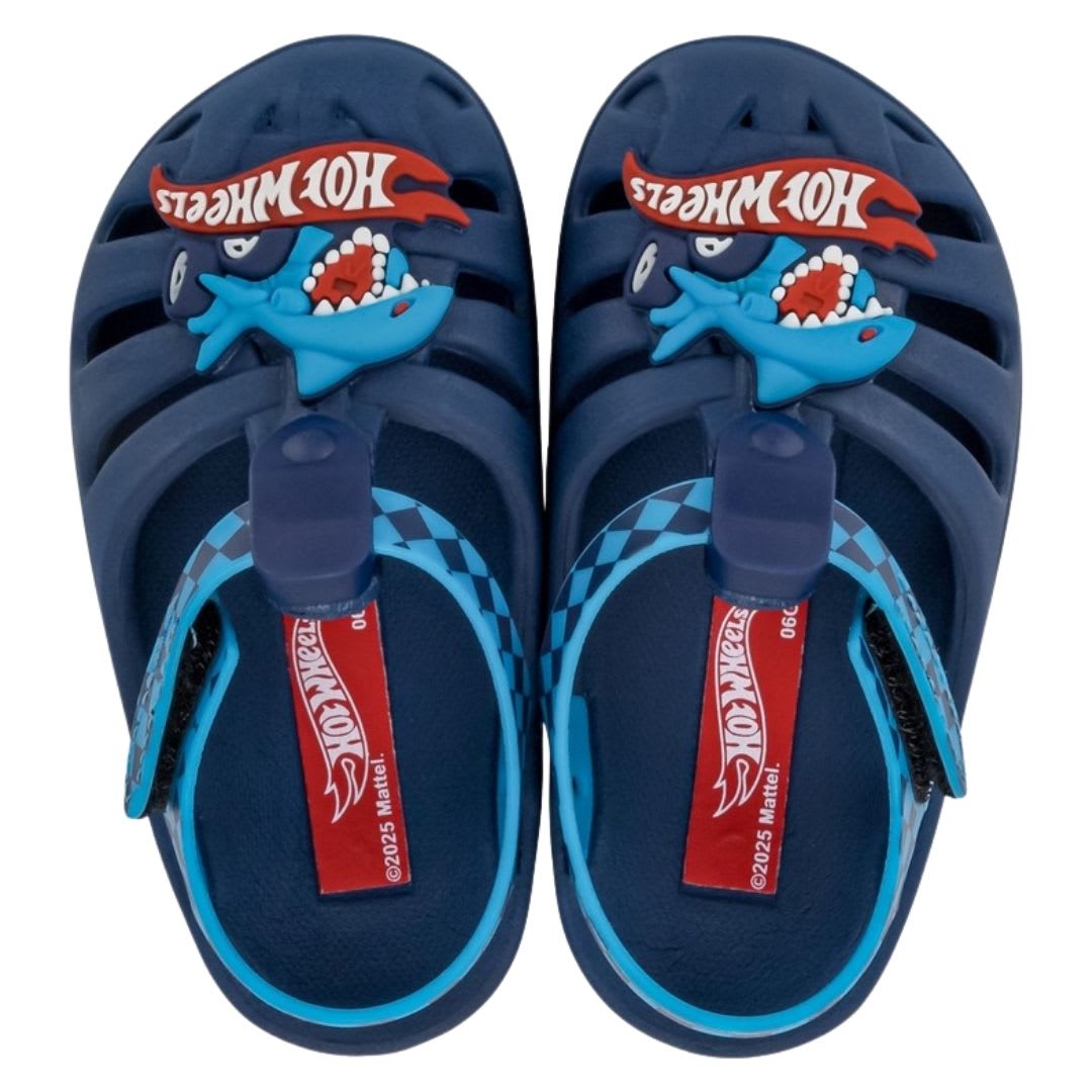 Sandalias Bebe Canasta Hot Wheels Azul2