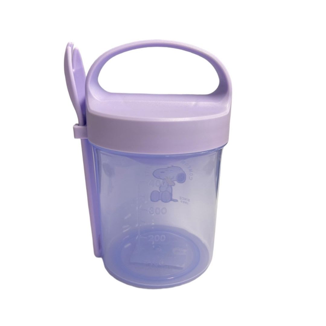 Taper con Cuchara Escolar Peanuts Lila 560 ML2