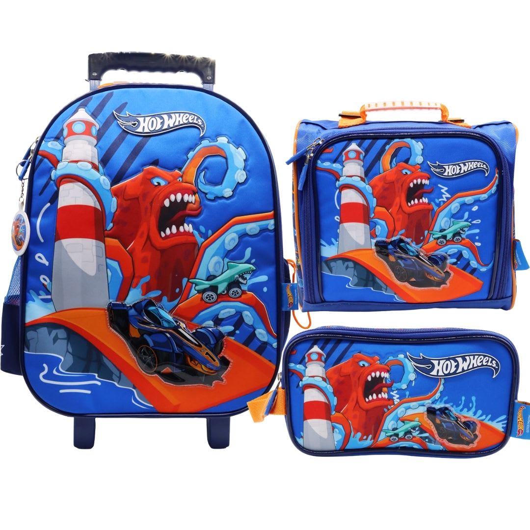 Pack Escolar Maleta Hot Wheels Calamar Oficio 0