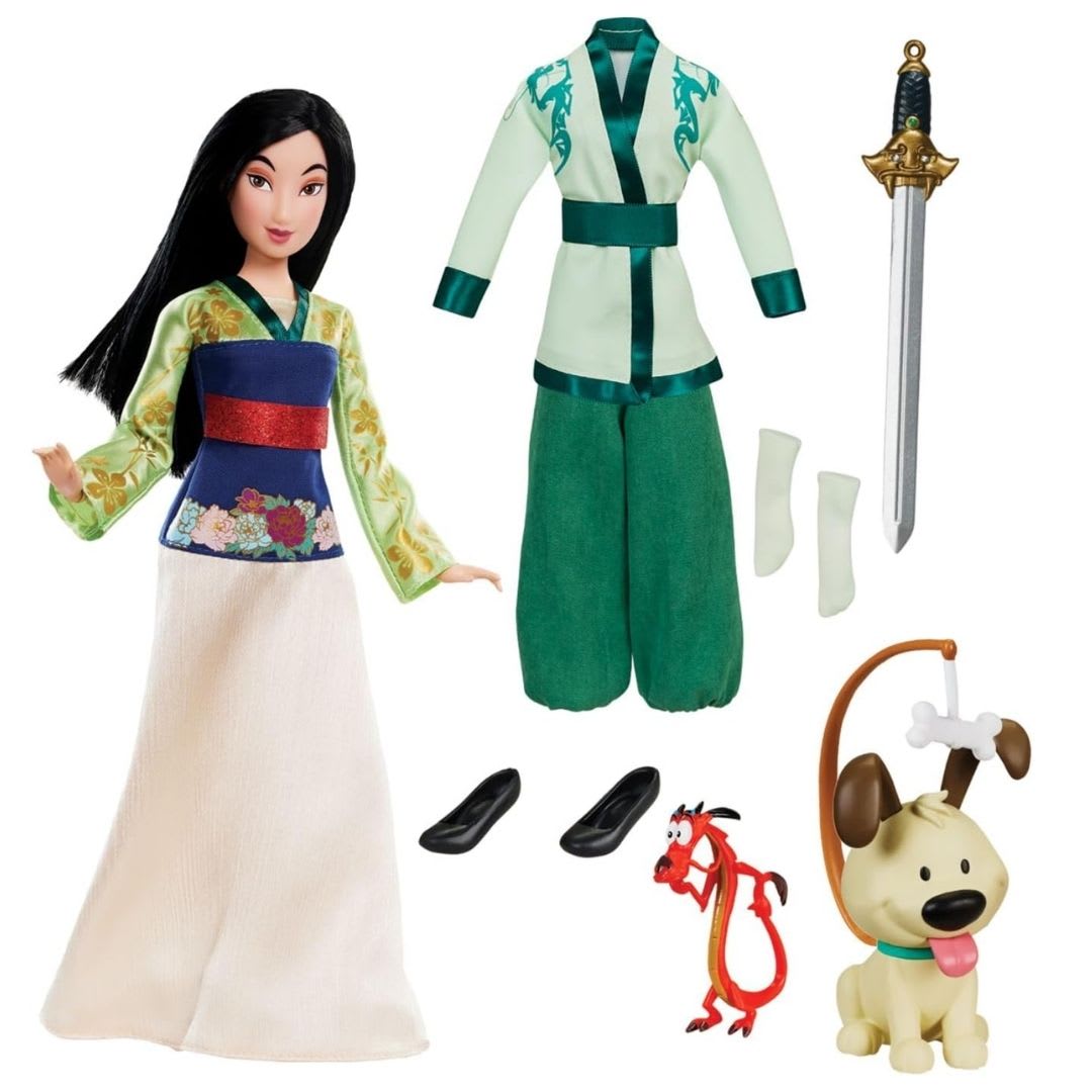Muñeca Disney Store Mulan con ropa y accesorios2