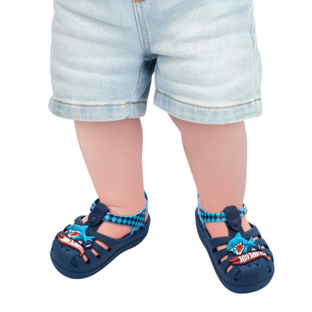 Sandalias Bebe Canasta Hot Wheels Azul6