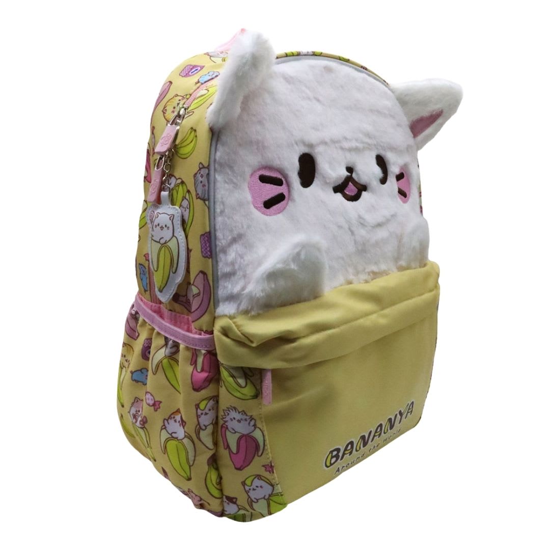 Pack Escolar Mochila Bananya Gatito Kawai Oficio2