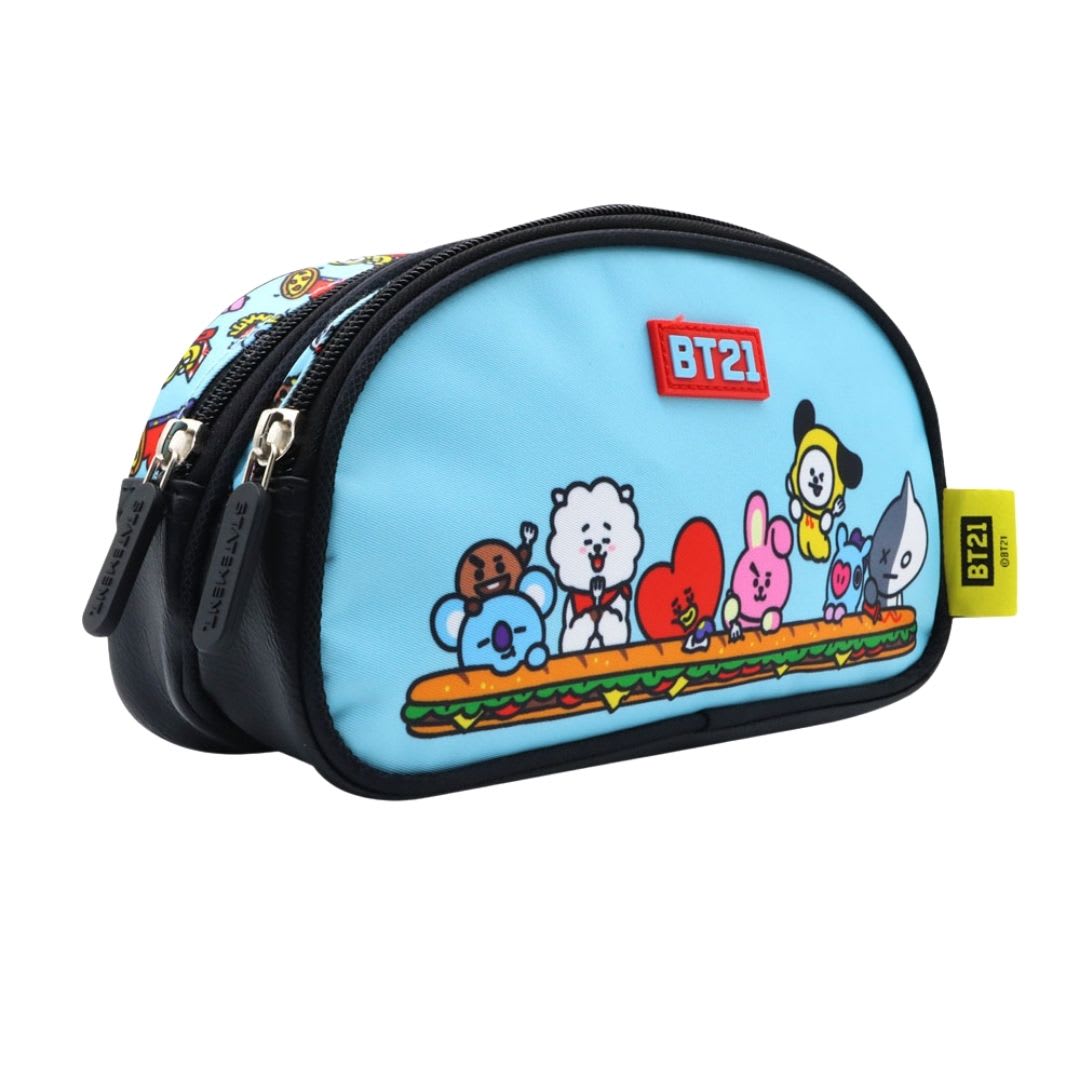 Pack Escolar Mochila BT21 Celeste Oficio 6