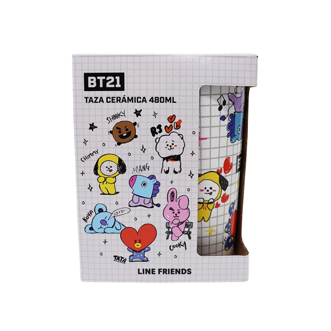 Mug Taza BT21 Personajes Completos Line Friends KPop Kawaii 480 ML4
