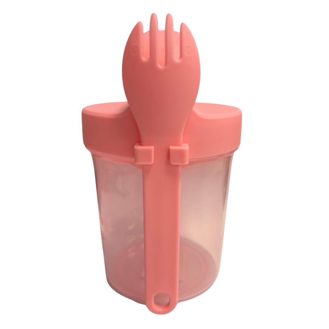 Taper con Cuchara Snoopy Rosado 560 ML2