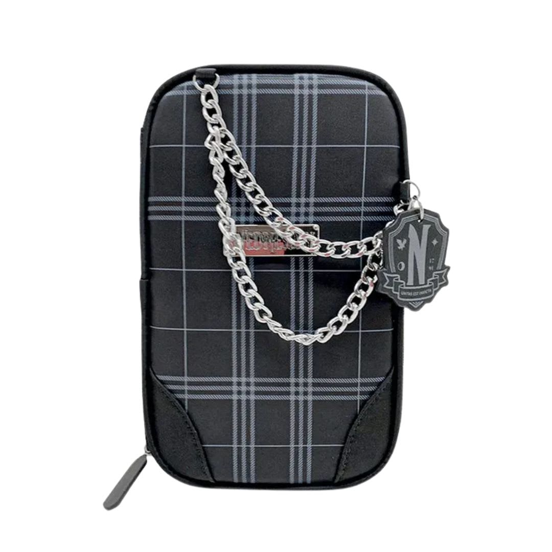 Maleta Oficio + Lonchera + Cartuchera Merlina Addams Con Rayas4