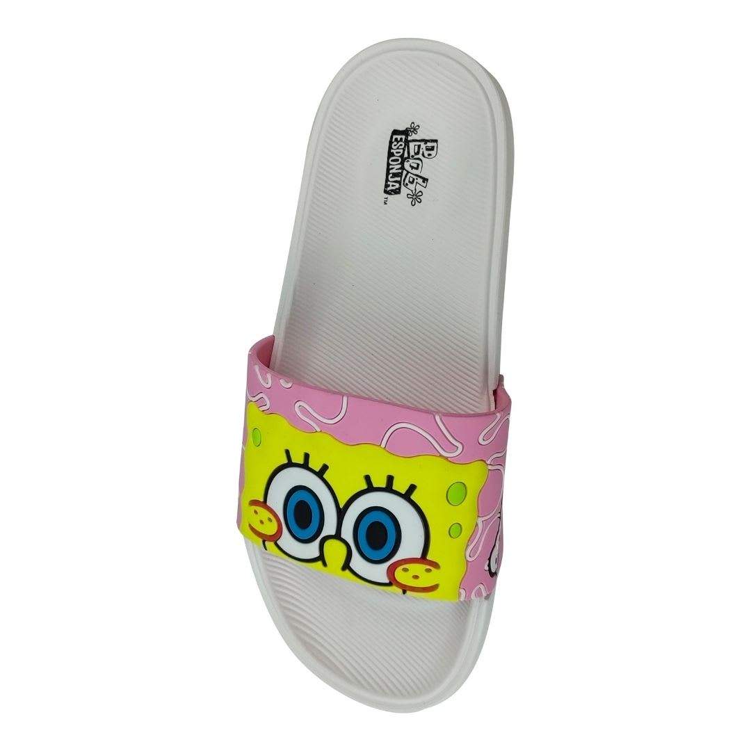 Sandalias Mujer Playeras Bob Esponja Blanco2