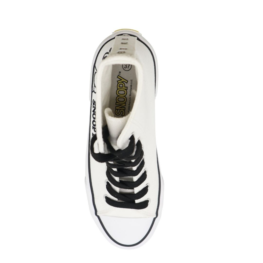 Zapatillas Botin Mujer Snoopy Blanco4