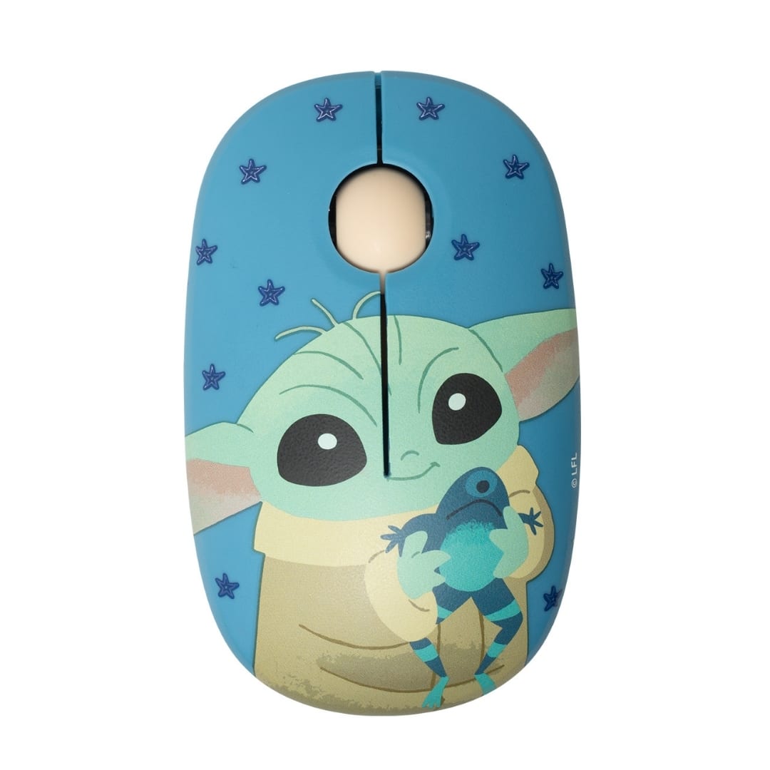 Mouse Inalambrico + Funda para Laptop Reversible Star Wars Baby Yoda Neopreno 15 - 16 pulgadas Mod 26