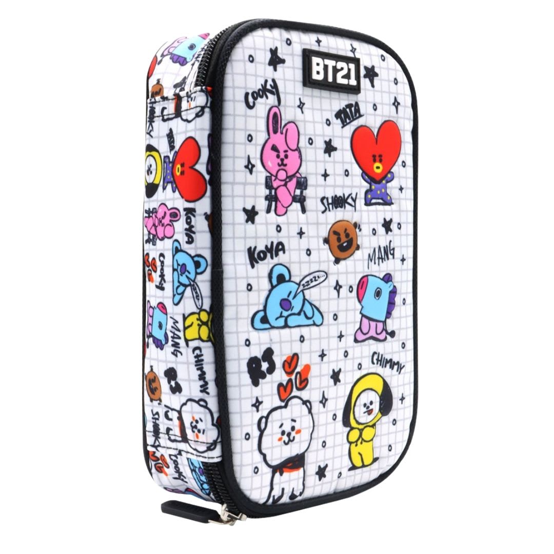 Pack Escolar Mochila BT21 BTS Blanco Oficio6