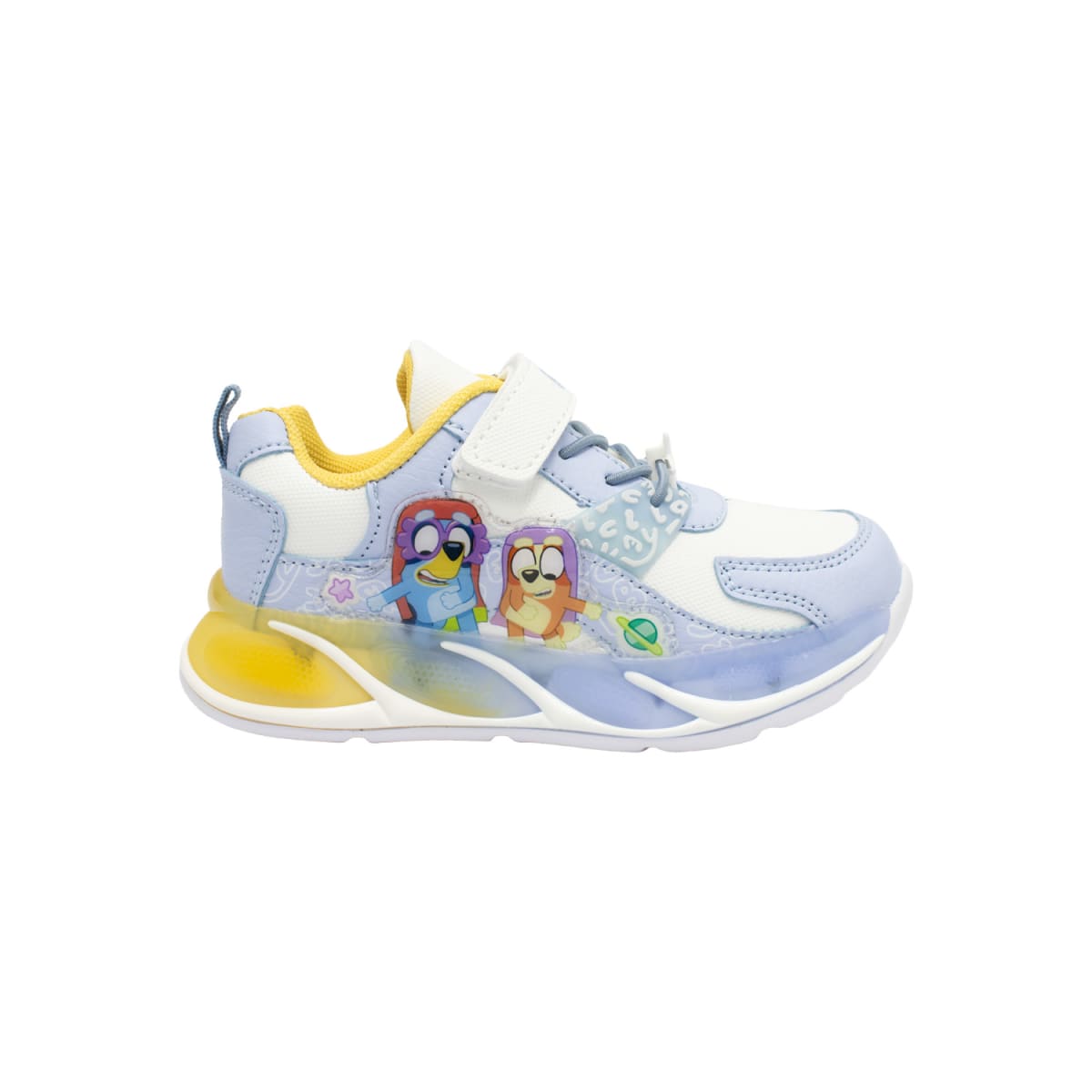 Zapatilla Casual Niño Bluey Blanco Celeste Con Luces3