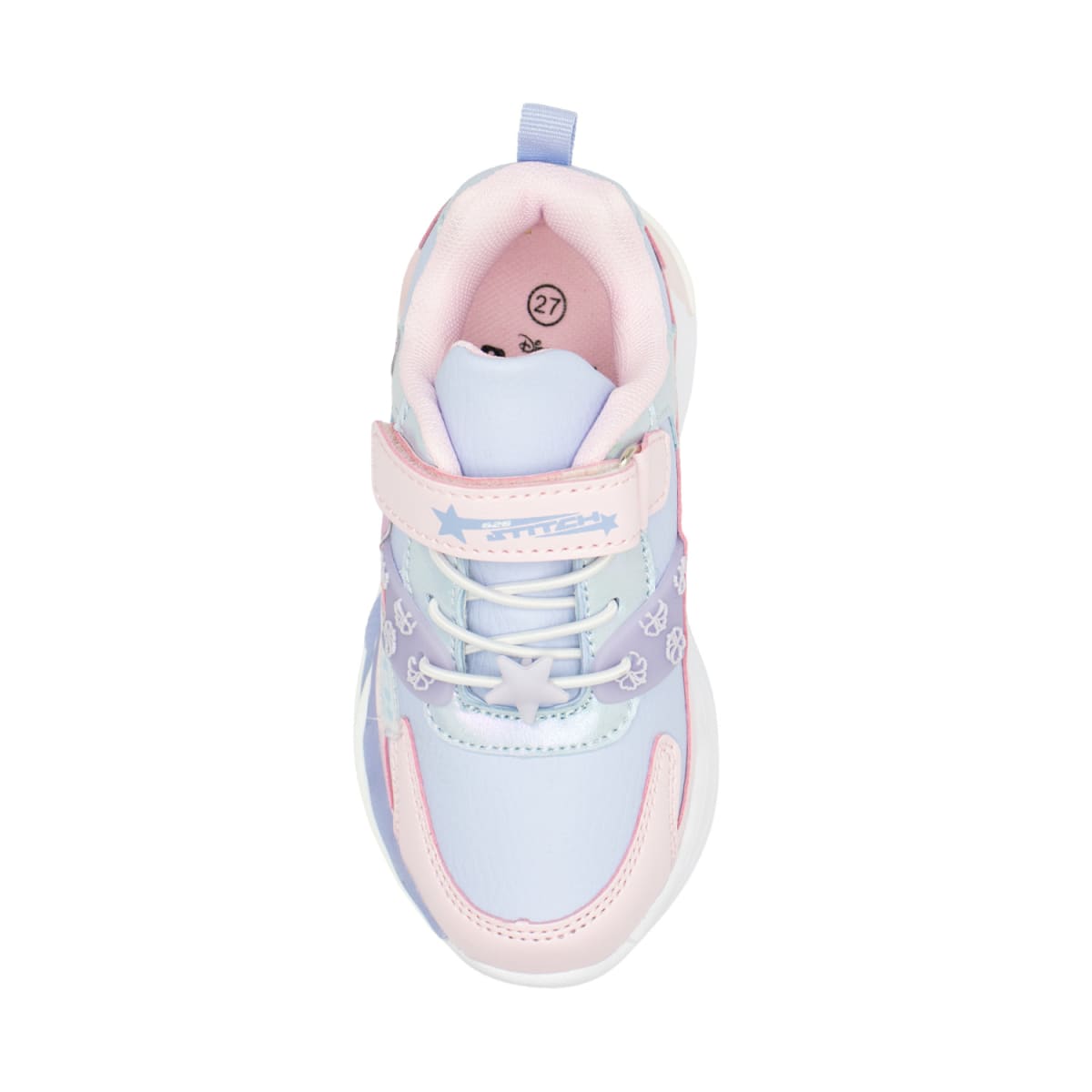 Zapatilla Casual Niña Stitch Celeste Rosado Con Luces2