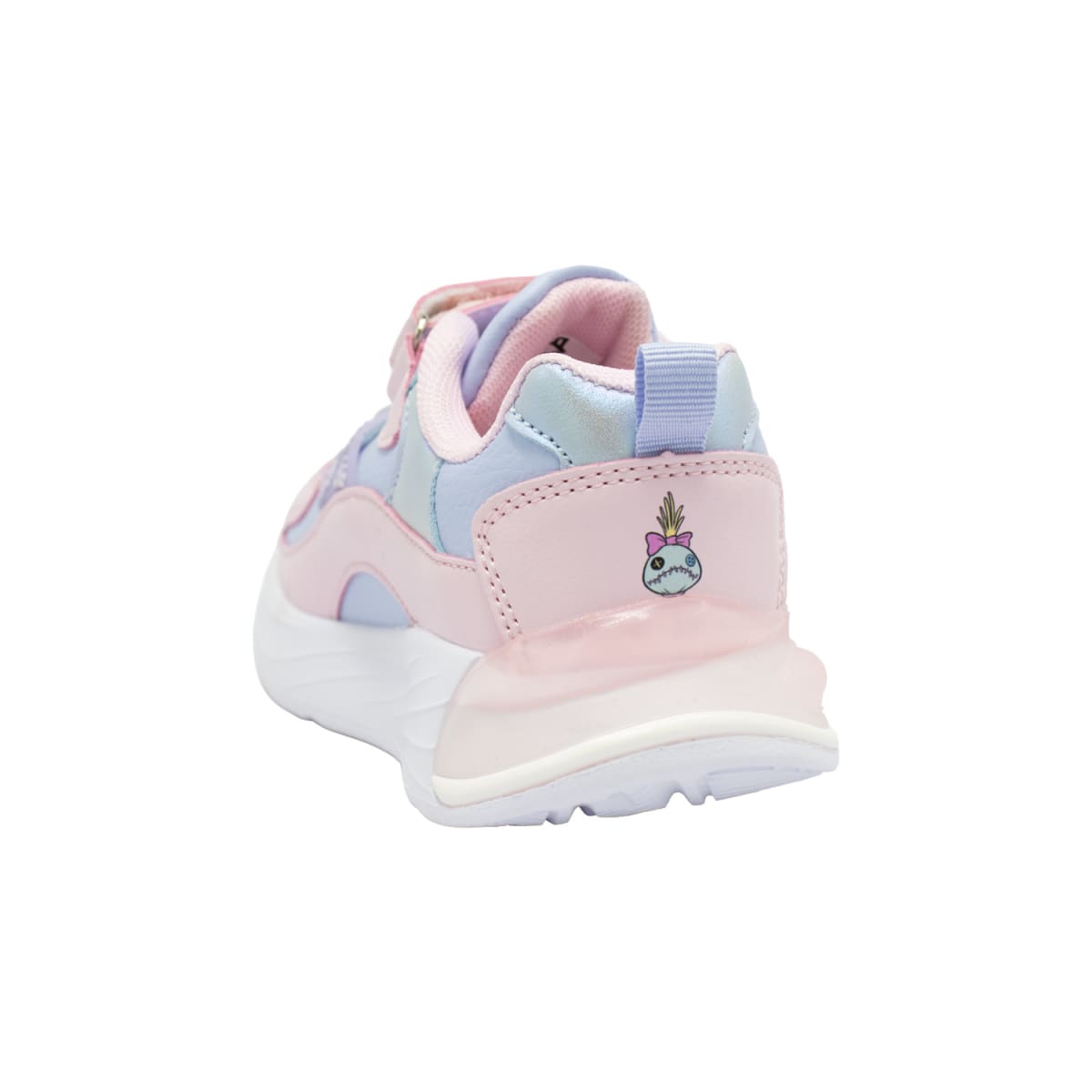 Zapatilla Casual Niña Stitch Celeste Rosado Con Luces4