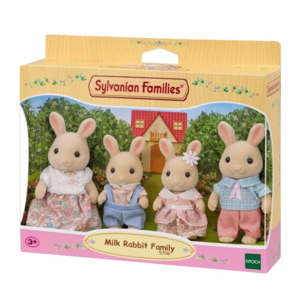Juguete Sylvanian Ternurines Set Familia Conejos de Leche 0