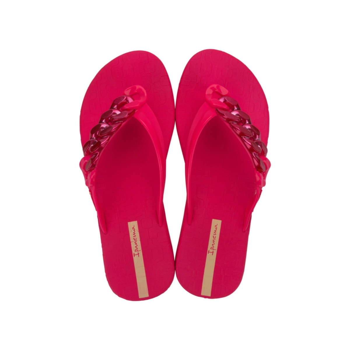Sandalias Mujer Casual Ipanema Metal Glam Fucsia Con Cadenas4