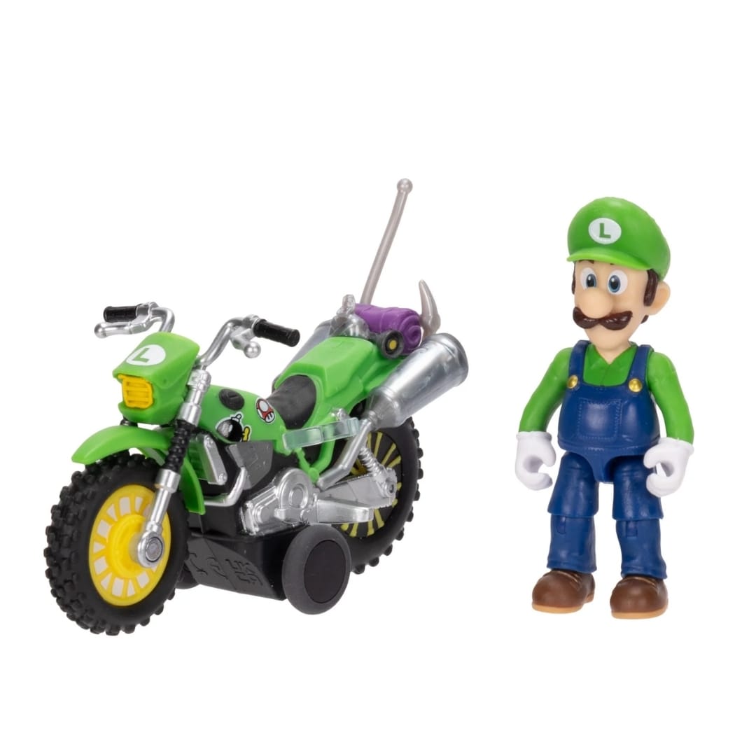 Figura Coleccionable Super Mario Galaxy Luigi con su Moto 6 cm Nintendo2