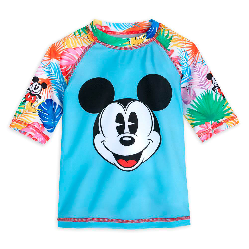 Polo Rash Guard Disney Store Mickey Mouse Hawaiano 0