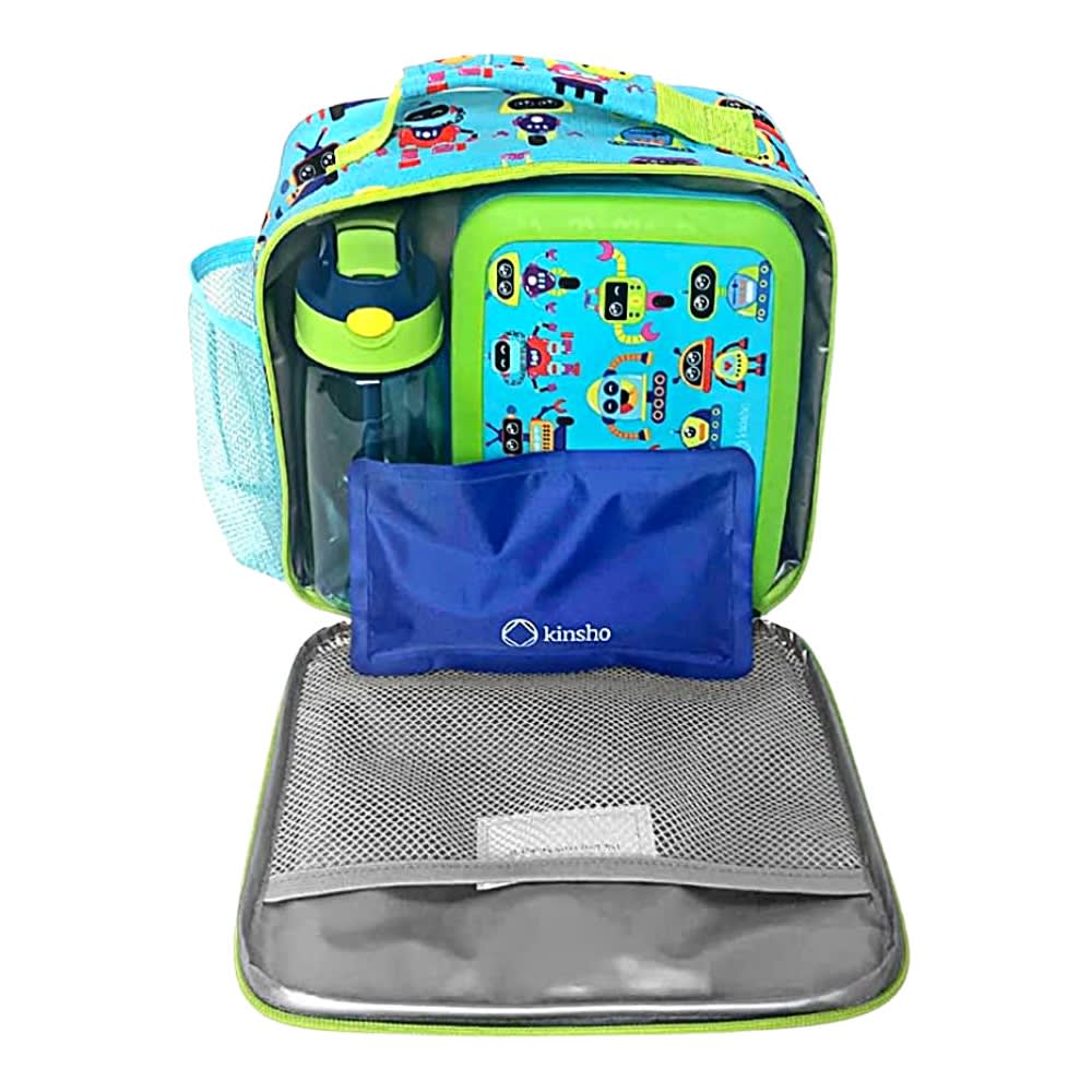 Pack Lonchera Bento Box Kinsho Robots La Juguetería de Mamá