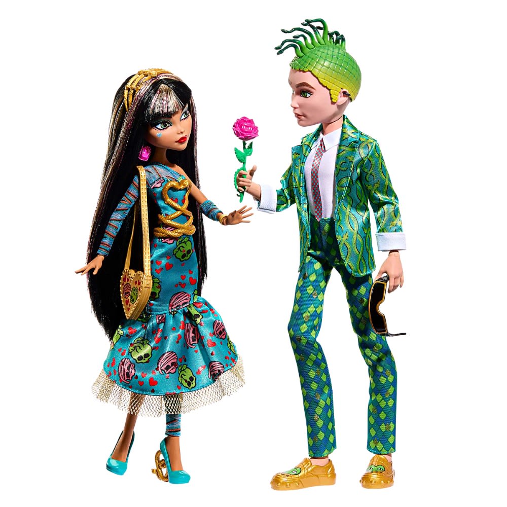 Pack de Muñecos Monster High Cleo y Deuce Howliday Love Edition 0