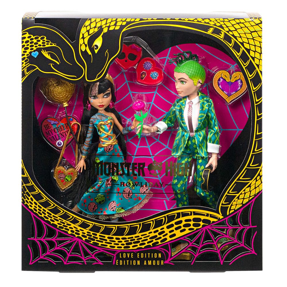 Pack de Muñecos Monster High Cleo y Deuce Howliday Love Edition5
