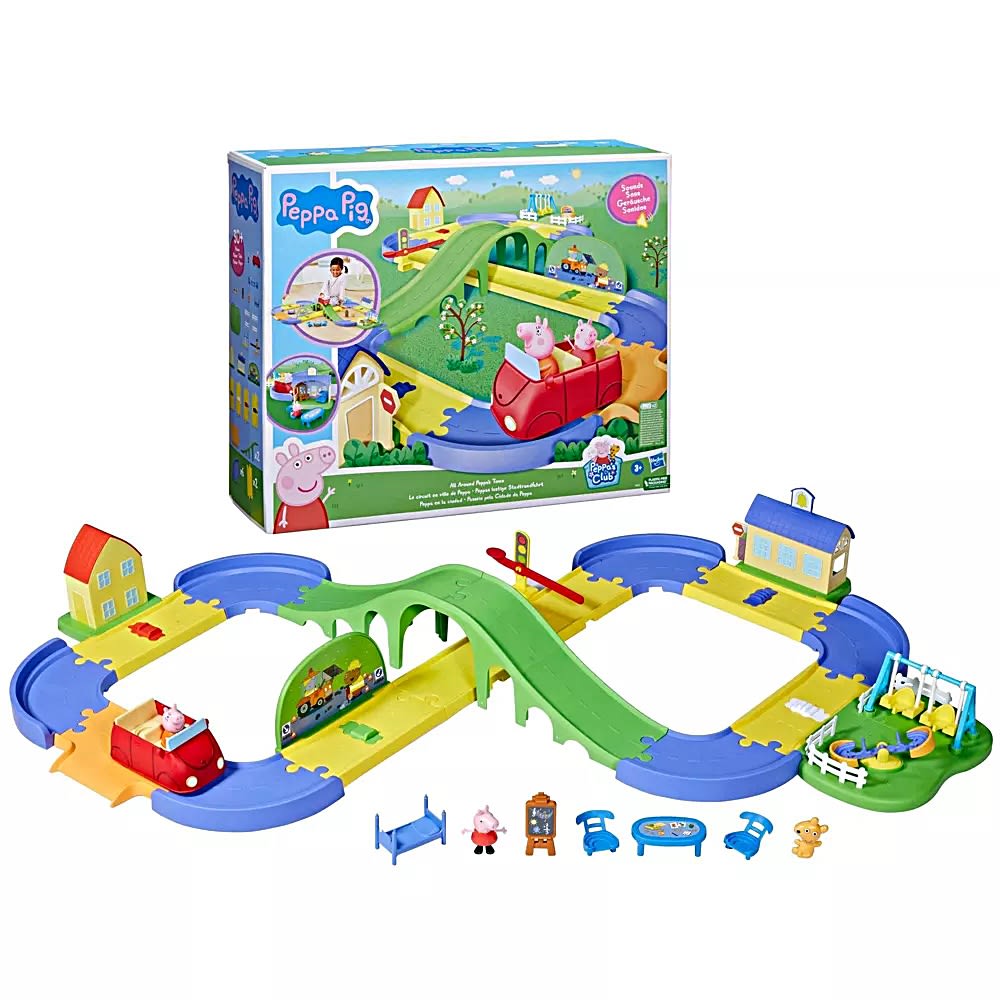 Pista de Autos Peppa Pig Alrededor de todo el Pueblo 0