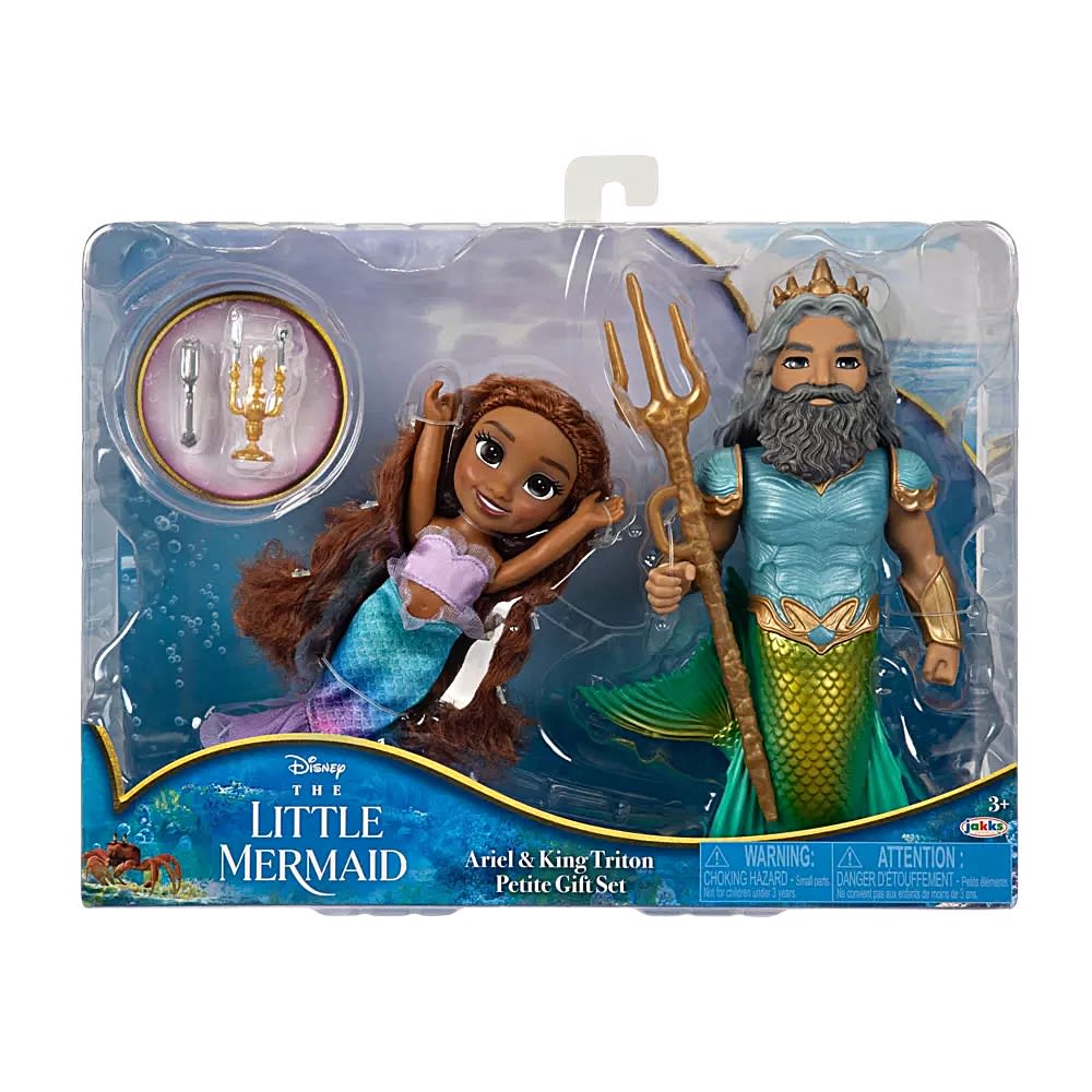 Set de Muñecos Mini Jakks Ariel y Tritón La Sirenita Live Action3
