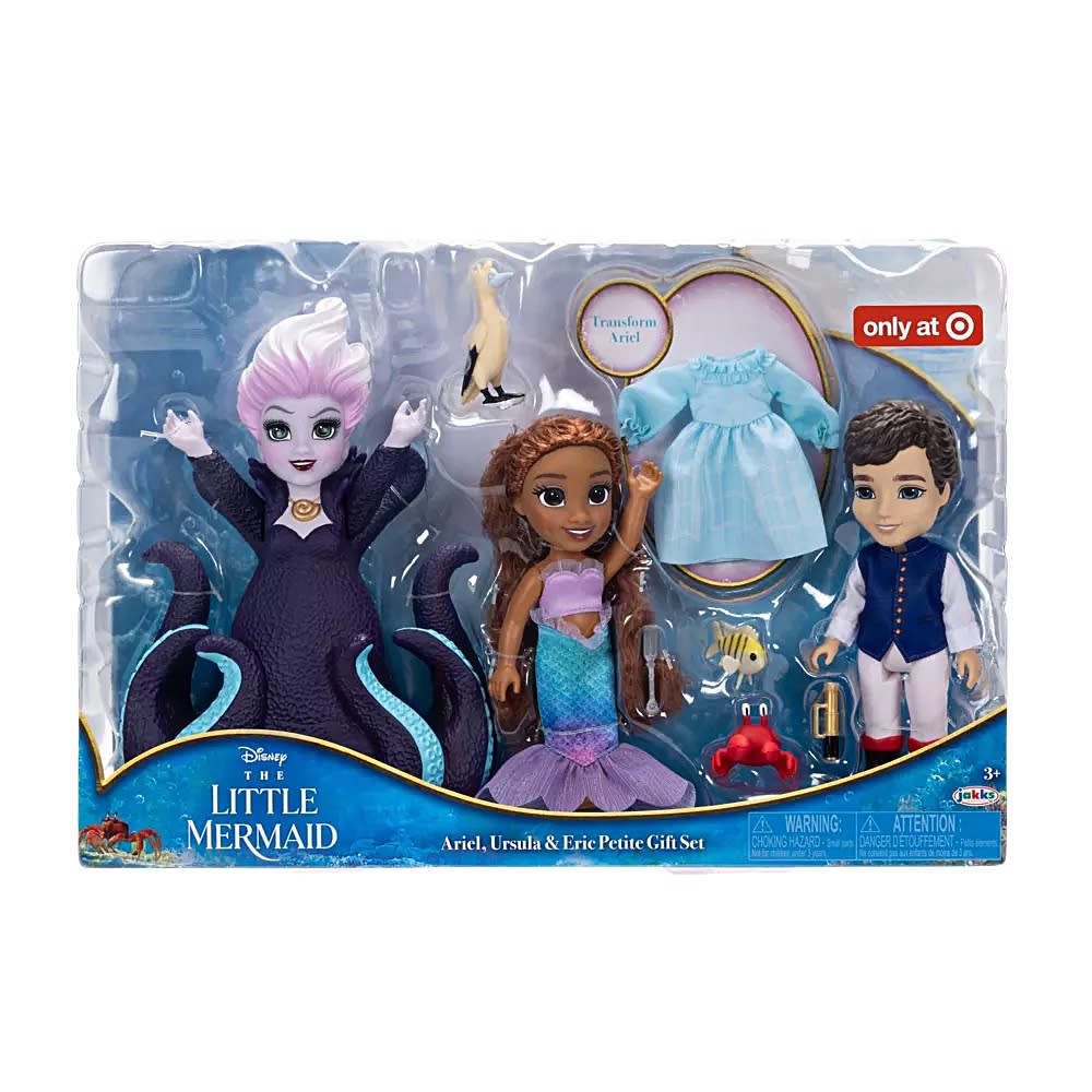 Set de Muñecos Mini Jakks Ariel, Eric y Ursula La Sirenita Live Action5