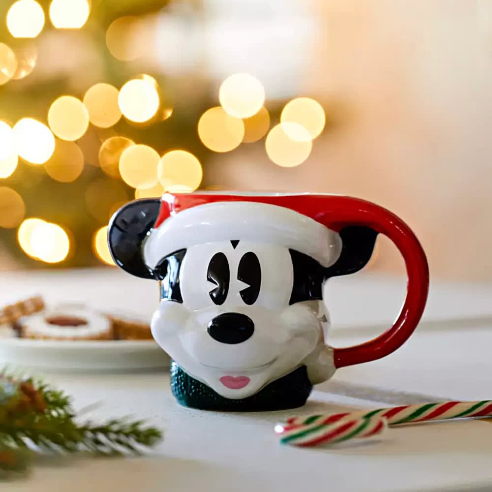 Mug Taza Disney Store Mickey Mouse Navidad Mod 13