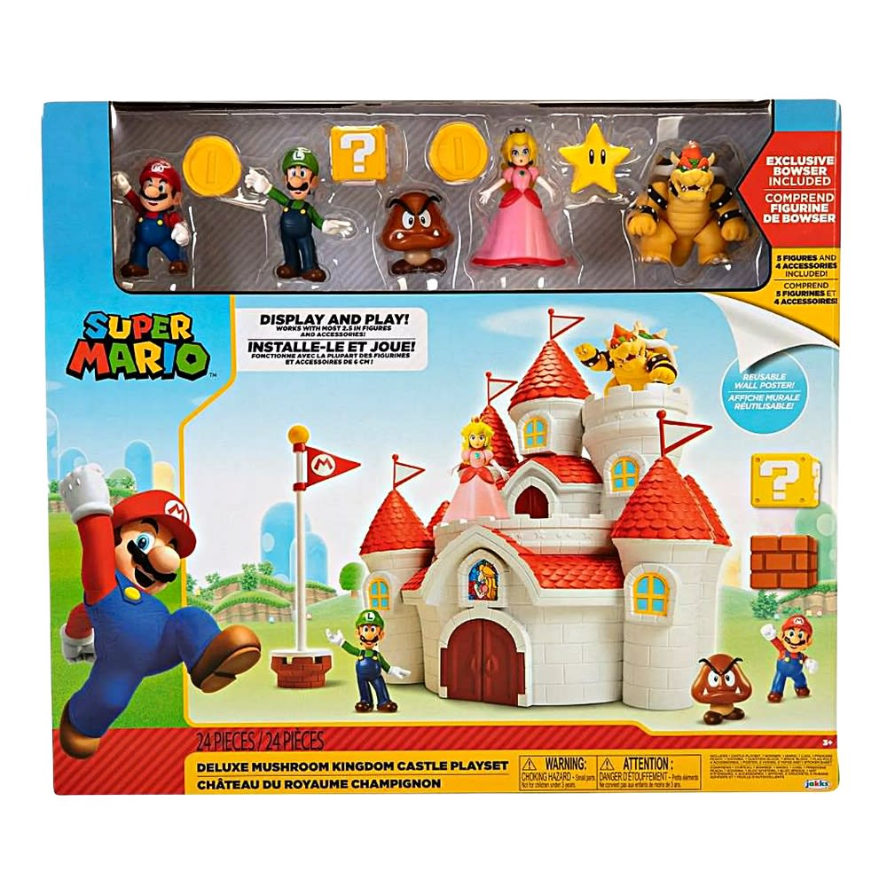 Castillo Champiñon Deluxe Mario Bros La Película con Figuras 2