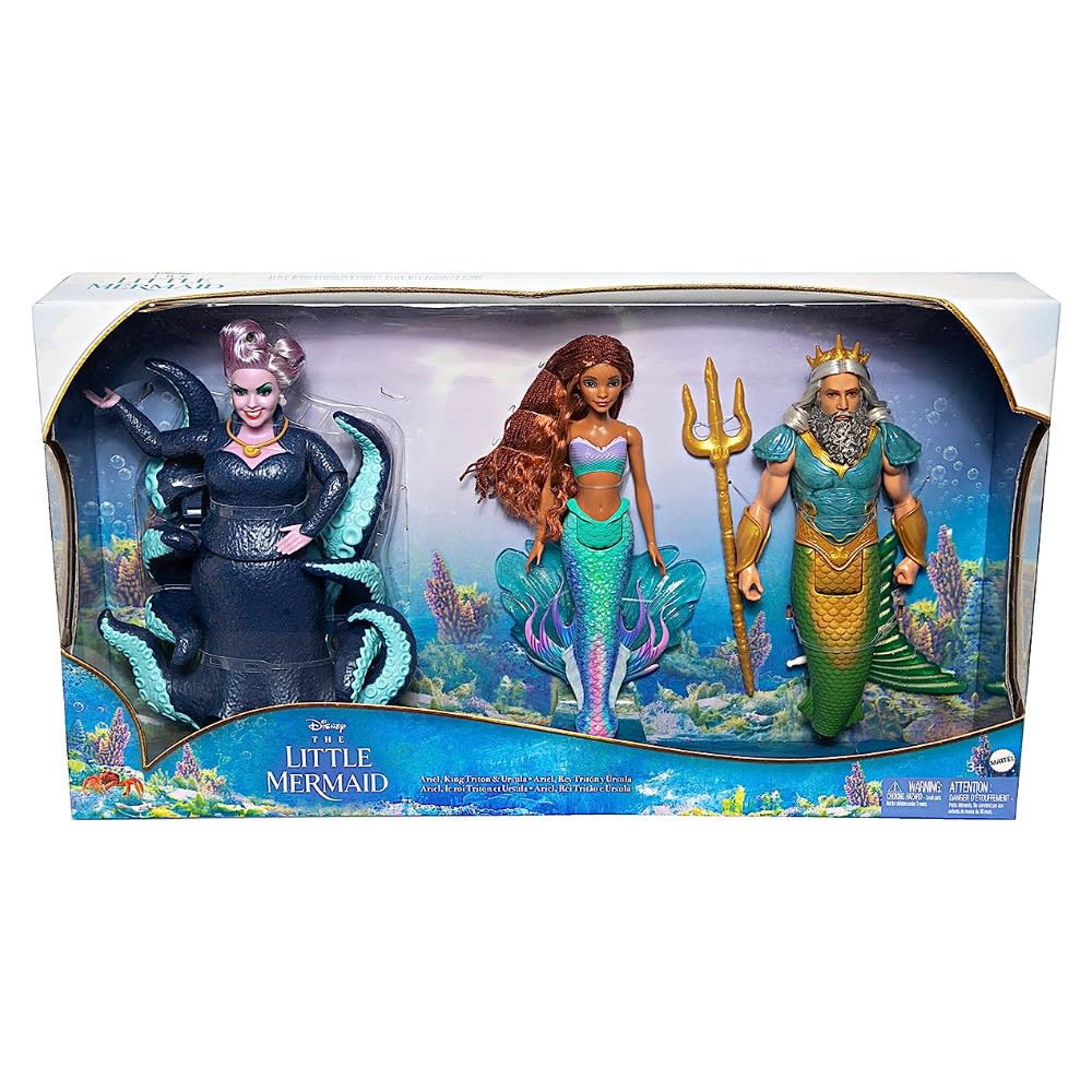 Set de Muñecos Mattel Ariel, Tritón y Ursula La Sirenita Live Action5