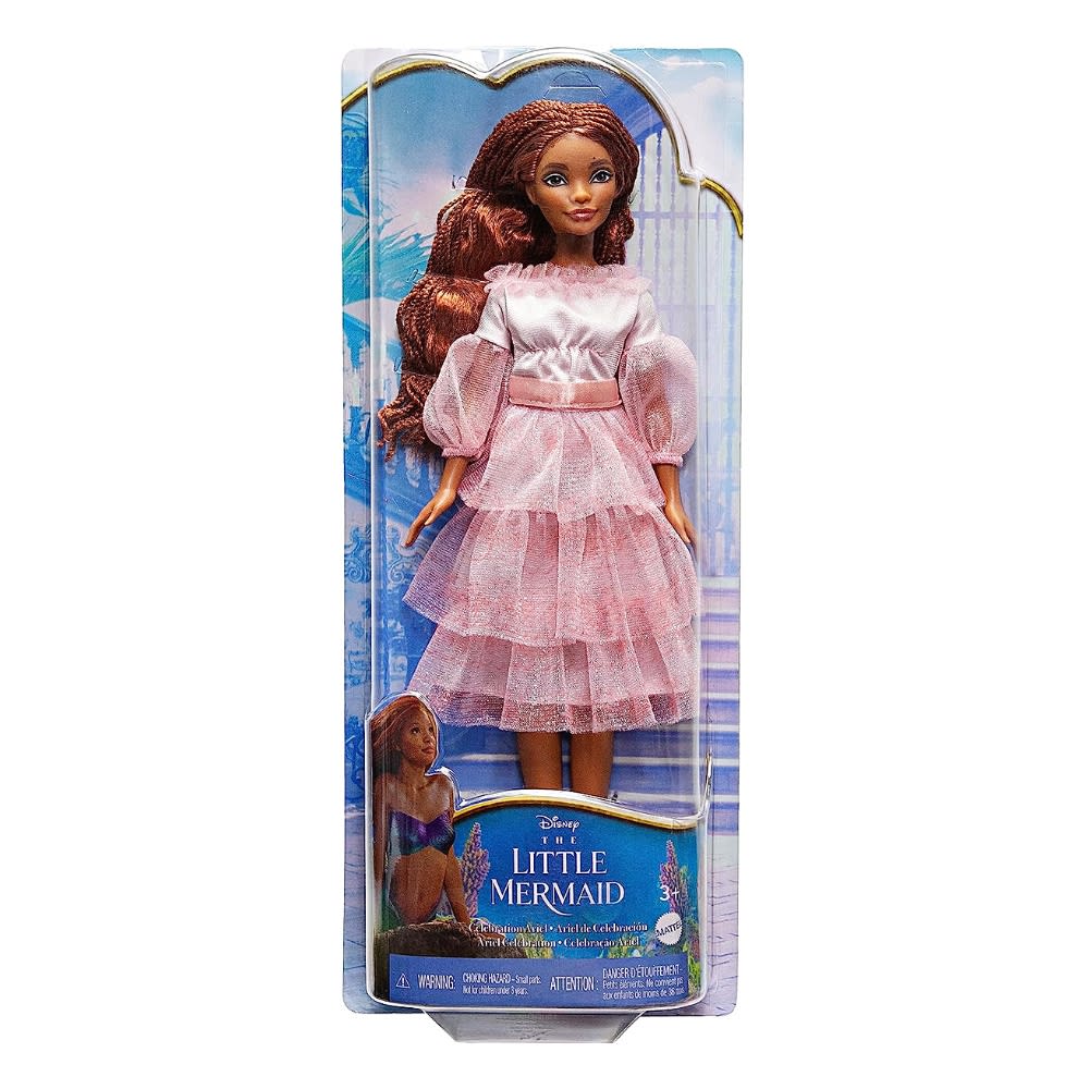 Muñeca Mattel Ariel con Vestido Rosado La Sirenita Live Action3