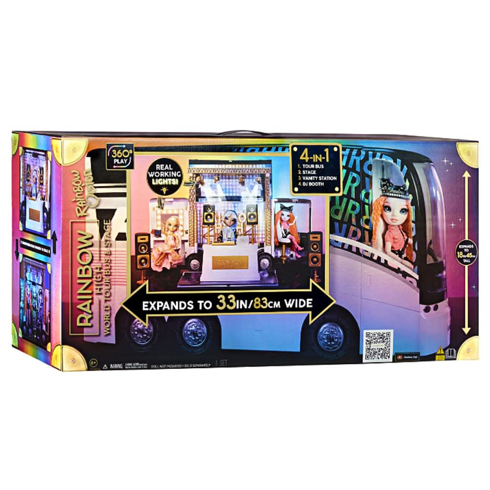 Playset Deluxe Escenario Rodante Rainbow High Vision World Tour 4-in-14