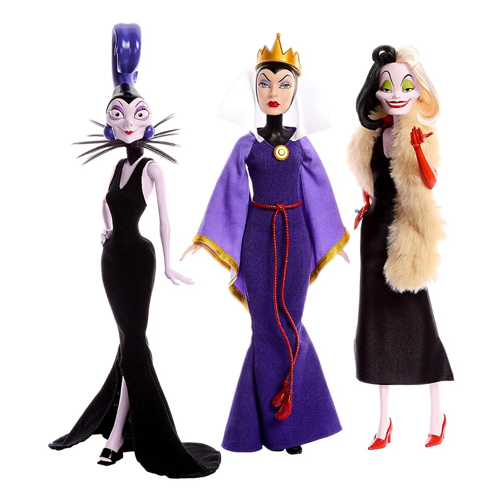 Set de Muñecas Villanas Mattel Evil Queen, Ytzma y Cruella de Vil2