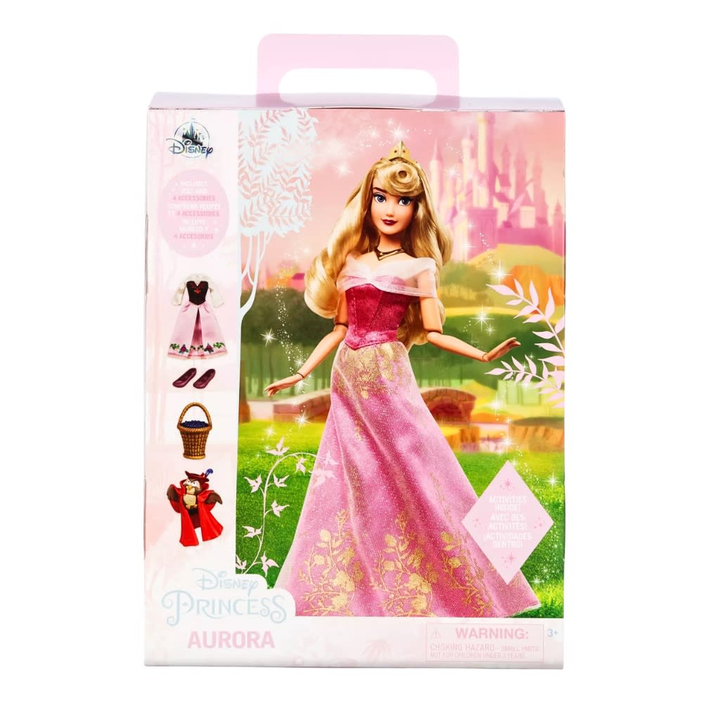 Muñeca Disney Store Aurora La Bella Durmiente con ropa y accesorios4