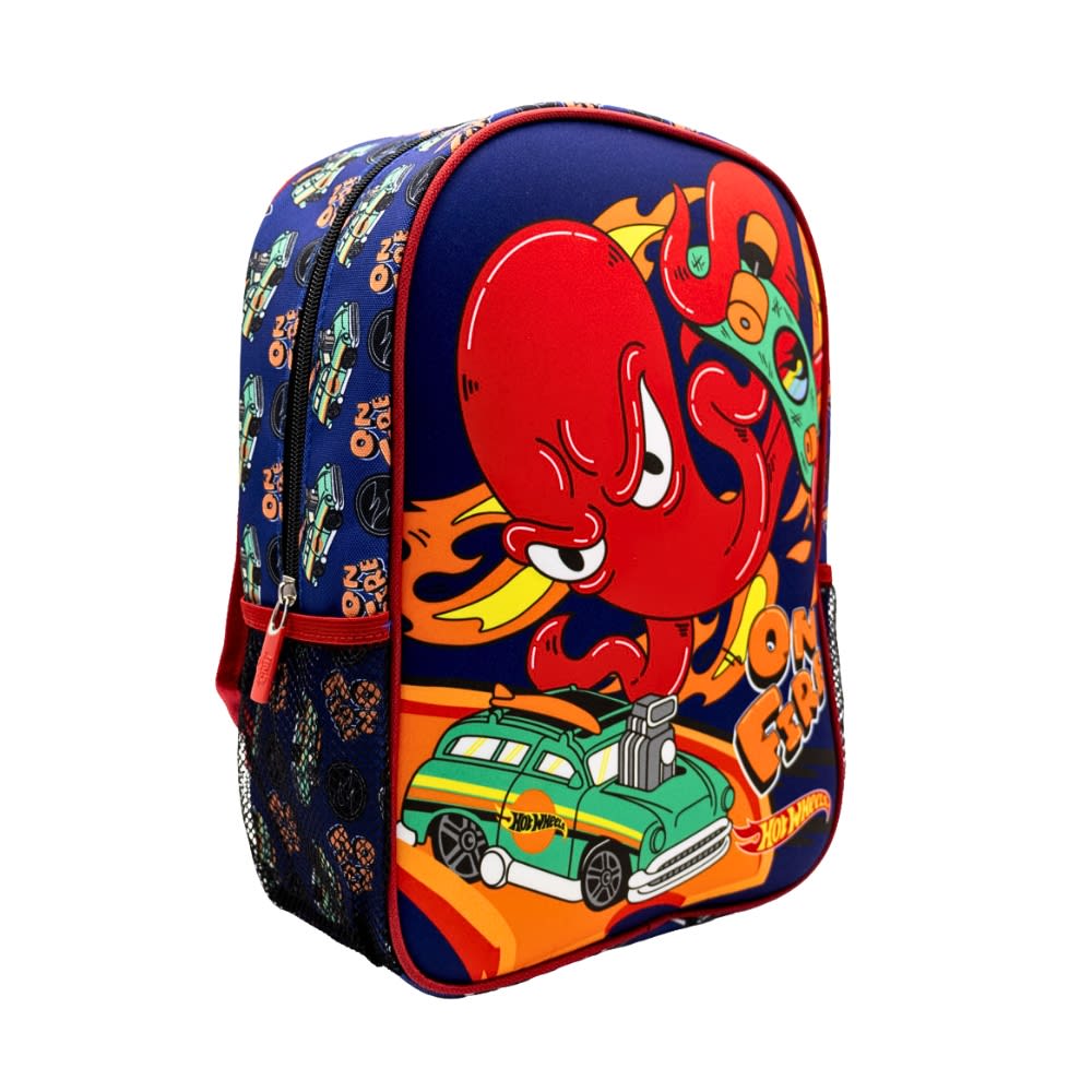 Pack Escolar Nido Mochila y Lonchera Hot Wheels2