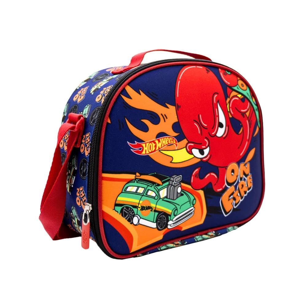 Pack Escolar Nido Mochila y Lonchera Hot Wheels4