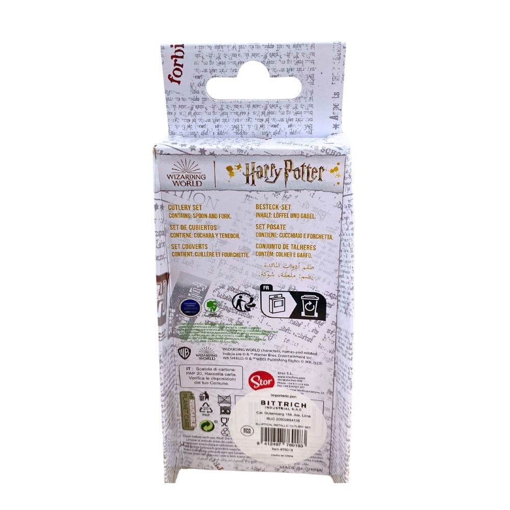 Set Cubiertos Metal Niño Harry Potter1