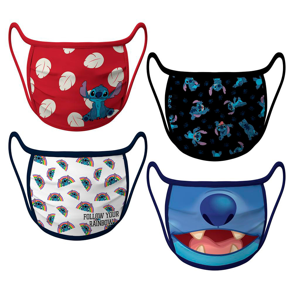Set x 4 Mascarillas para Niños Disney Store Stitch 0